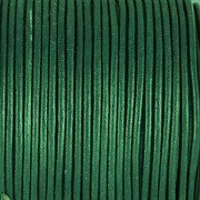 Kožená šňůrka kulatá - stromová zelená 1,5mm