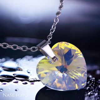 Přívěsek Swarovski srdíčko 18mm Crystal AB