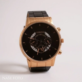Pánské hodinky GENEVA Elegant – černo-zlaté