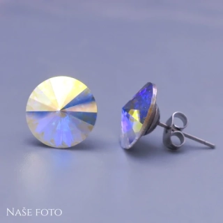 Náušnice Swarovski Rivoli Crystal AB 12mm