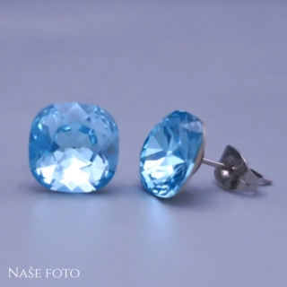 Swarovski náušnice Light Sapphire 10 mm